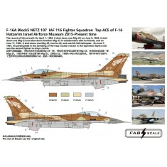 1/72 IAF F-16A/B Netz Decal