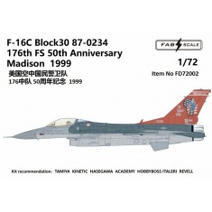 1/72 F-16C Fighting Falcon Wisconsin ANG 176th FS 50th Anniversary Decal