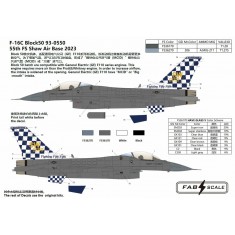 1/72 USAF F-16C Block 50 55th FS Shaw Air Base 2023 Decal