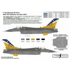 1/72 USAF F-16C Block 42 49th FW Holloman Air Base 2023 Decal