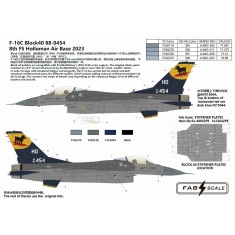 1/72 USAF F-16CM Block 40 8th FS Holloman Air Base 2023 Decal