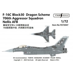 1/72 F-16C Block 30 Dragon Scheme 706th Aggressor Squadron Nellis AFB Decal
