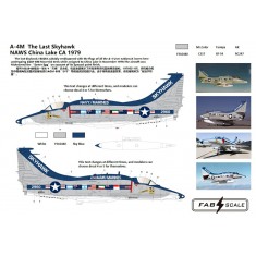1/72 A-4M Skyhawk Decal - The Last Skyhawk NAWS China Lake CA 1979