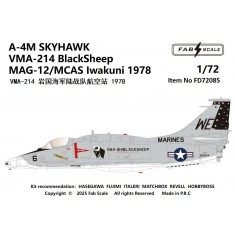 1/72 A-4M Skyhawk Decal - VMA-214 Black Sheep MAG-12 MCAS Iwakuni 1978