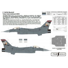 1/72 F-16CM Block 42 Oklahoma ANG Part 1 Decal & PE parts