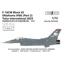 1/72 F-16CM Block 42 Oklahoma ANG Part 2 Decal & PE parts
