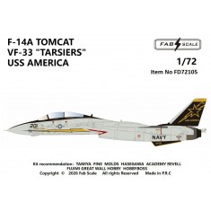 1/72 F-14A Tomcat Decal - VF-33 Tarsiers USS America