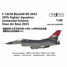 1/48 USAF 36th FS F-16C Fighting Falcon Centennial Scheme Osan AB 2023 Decal
