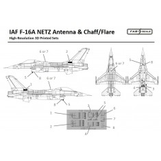 1/48 IAF F-16A Netz Antenna and Chaff/Flare Set