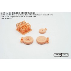 1/48 Su-17/22 Wheels and Chocks Set for Kitty Hawk/ZimiModel Kits