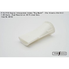 1/48 F-16 Fighting Falcon F110 Engine Big Mouth Integrated Intake for Kinetic Kit