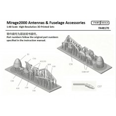 1/48 Super Etendard Antennas and Fuselage Accessories for Kinetic Kit
