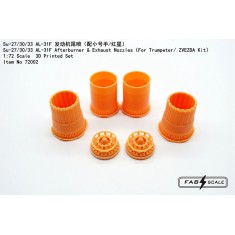 1/72 Su-27/30/33 Flanker AL-31F Afterburner and Exhaust Nozzles for Trumpeter Kit