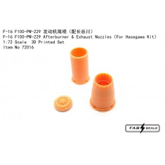 1/72 F-16 Fighting Falcon F100-PW-229 Afterburner and Exhaust Nozzles for Hasegawa Kit