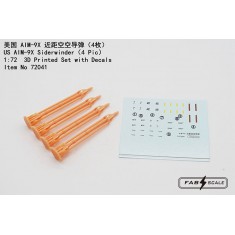 1/72 U.S. AIM-9X Sidewinder Missile (4pcs)