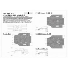 1/72 F-16 Fighting Falcon Stiffener Plates PE parts