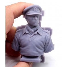 British WWII Africa Tank Crew Bust (70mm, 3D Printed)