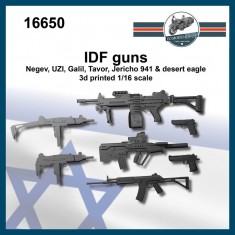 1/16 IDF Guns: Negev, Uzi, Galil, Tavor, Jericho 941, Desert Eagle