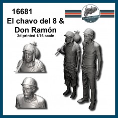1/16 El chavo and Don Ram&oacute;n (2 figures)