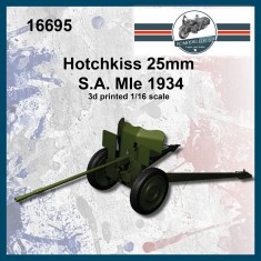 1/16 Hotchkiss 25Mm Anti Tank Gun Sa Mod 1934