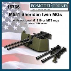 1/16 M551 Sheridan Twin Machine Gun Set with M1919/M73 Options