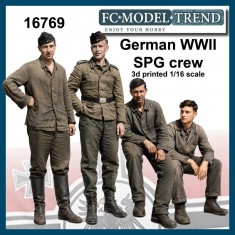 1/16 WWII German Self-Propelled Gun Crew in Work Uniforms (4pcs)