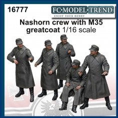 1/16 WWII German Nashorn Crew in M35 Greatcoats (5pcs)