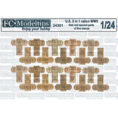 1/24 WWII US AFV 5in1 Rations Cartons