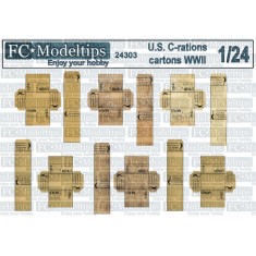 1/24 WWII US Army C Rations Cartons