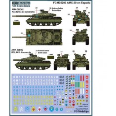 Decals for 1/35 AMX-30 in Spain - AMX-30/E/EM
