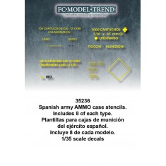 1/35 Spanish Army Ammo Case Stencils Decals