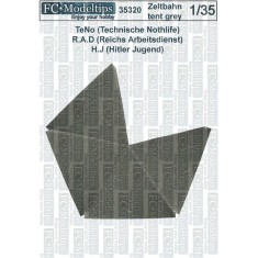 1/35 Zeltbahn Tent for Paramilitary Organizations 4 Person (grey colour)