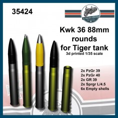 1/35 Kwk 36 88mm Ammo for Tiger Tank