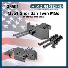 1/35 11th ACR M551 Sheridan Twin MG Mounts for Tamiya/Academy kits