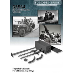 1/35 IDF Jeep w/MG-35 Detail Set for All Brands Jeep Willys