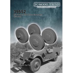 1/35 M3 Scout Car Highway Pattern Tyres for Tamiya kits