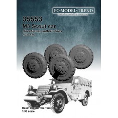 1/35 M3 Scout Car Directional Pattern Tyres Wheels for Tamiya kits