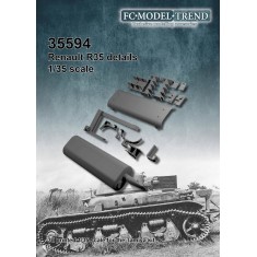 1/35 Renault R-35 Tool Clamps & Exhaust for Tamiya kits