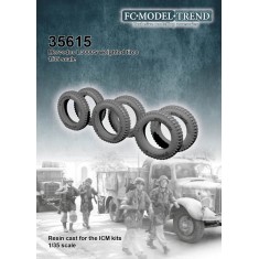 1/35 Mercedes L3000S Weighted Wheels for ICM Kit