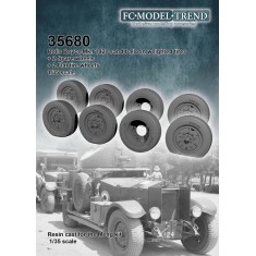 1/35 Rolls Royce Mk1 1920 Weighted Desert Wheels for Meng Model
