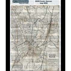 1/35 Self-adhesive Paper Base - WWII German Map of Kursk