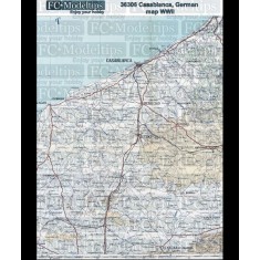 1/35 Self-adhesive Paper Base - WWII German Map of Casablanca