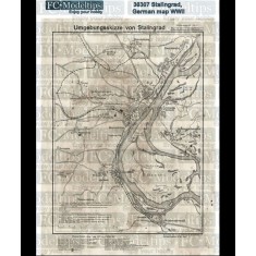 1/35 Self-adhesive Paper Base - WWII German Map of Stalingrad