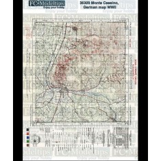 1/35 Self-adhesive Paper Base - WWII German Map of Monte Cassino