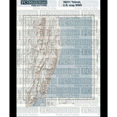 1/35 Self-adhesive Paper Base - WWII US Map of Tobrouk