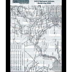 1/35 Self-adhesive Paper Base - WWII Soviet Map of Stalingrad Defense