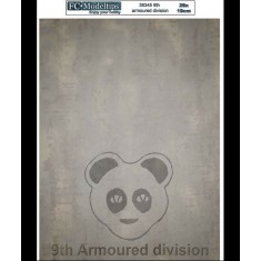 British 9th Armoured Division Self-adhesive Base (260 x 190mm)
