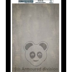 British 9th Armoured Division Self-adhesive Base (190 x 130mm)