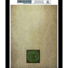 British 8th Armoured Division Self-adhesive Base (260 x 190mm)