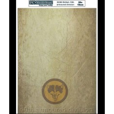 British 10th Armoured Division Self-adhesive Base (260 x 190mm)